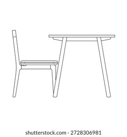 Modernes Esszimmer mit Sitzbänken, klaren Linien, einfacher Geometrie und ausgewogenen Proportionen für minimalistisches, zeitgenössisches Esszimmer-Interieur.