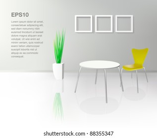 Modern Dinning Room Interior (EPS10)