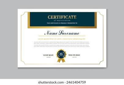 modern diploma certificate award template design, EPS10 vector illustration