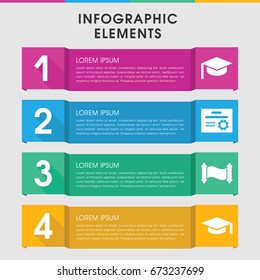 Modern diploma infographic template. infographic design with diploma icons includes manuscript, diploma. can be used for presentation, diagram, annual report, web design.
