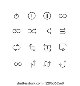 Modern direction icon set