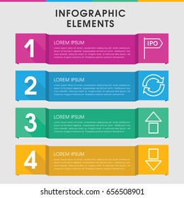 Modern directional infographic template. infographic design with directional icons includes direction. can be used for presentation, diagram, annual report, web design.