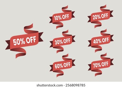 Modern Discount Badge set Design for Sales and Promotions