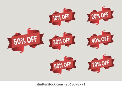 Modern Discount Badge set Design for Sales and Promotions