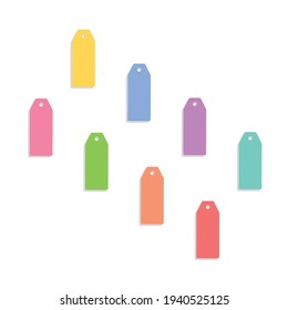 Modern Discount tag labels. Sale offer badge. promo seals stickers. Isolated illustration. Vector illustration