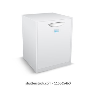 Modern dish washer isolated on the white background