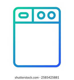 Modern Dishwasher Icon with Gradient Color Scheme