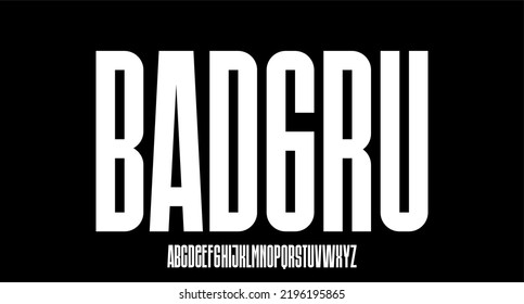 Modern display alphabet font vector