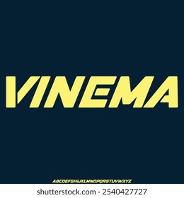 modern display alphabet font vector