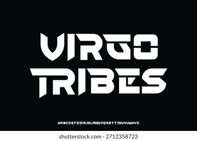 Design moderno do vetor de fonte do alfabeto de exibição adequado para manchete, cartaz, logotipo, revista e muito mais