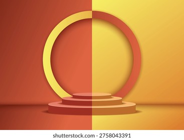 Modern display background with a split colour design