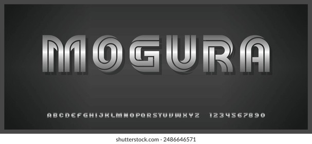 Modern display creative alphabet with urban style template