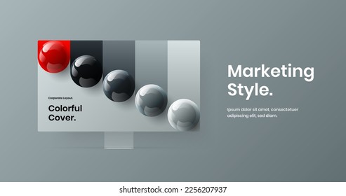 Moderna plantilla de banner de simulación de pantalla. Ilustración vectorial de diseño de sitios web premium.