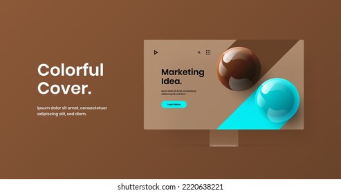 Modern display mockup web banner layout. Original website screen design vector illustration.