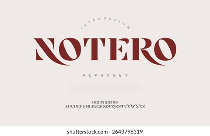 Fonte serif de exibição moderna com elegantes caudas decorativas e contraste, ótimo para temas de design de luxo