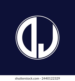 diseño moderno del logotipo del círculo del dj