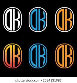 Modern DK Round Logo Design – Minimalist and Professional, 
DK Letter Round Logo – Clean and Simple Design
