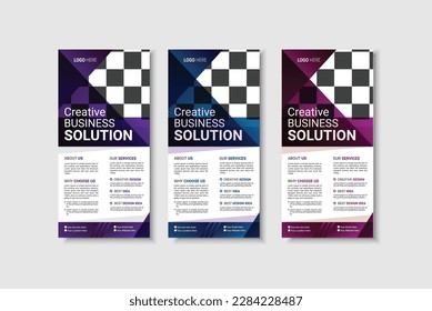 modern dl flyer design template vector design