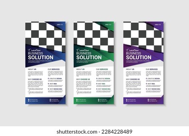 modern dl flyer design template vector design