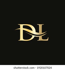 Modern DL Logo Design for business and company identity. Creative DL Logo Design for business and company identity