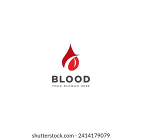 Plantilla vectorial de diseño de logotipo Dlood moderno. Plantilla del logotipo de donación de sangre.