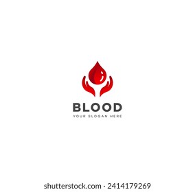 Modernes Logo-Design, Vektorvorlage. Logo-Vorlage für Blutspenden.
