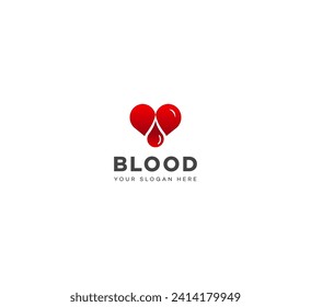 Modern Dlood logo design vector template. Blood Donation Logo template.
