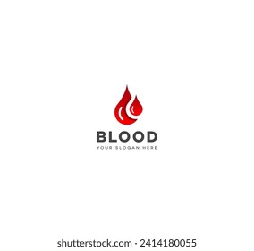 Modern Dlood logo design vector template. Blood Donation Logo template.