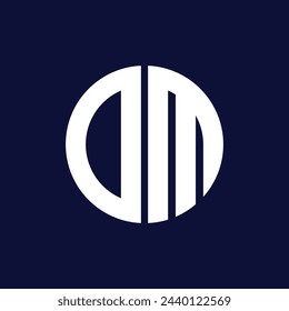 modern dm circle logo design