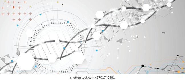 Design moderno de dna, vias neurais, linhas moleculares
