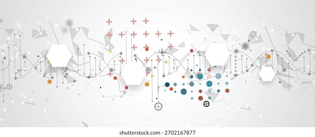 Modern dna design, neural pathways, molecular strands