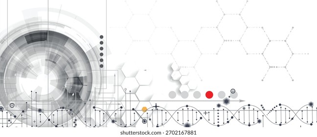 Design moderno de dna, vias neurais, linhas moleculares