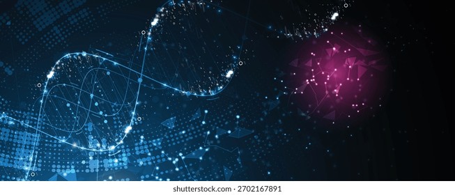 Design moderno de dna, vias neurais, linhas moleculares