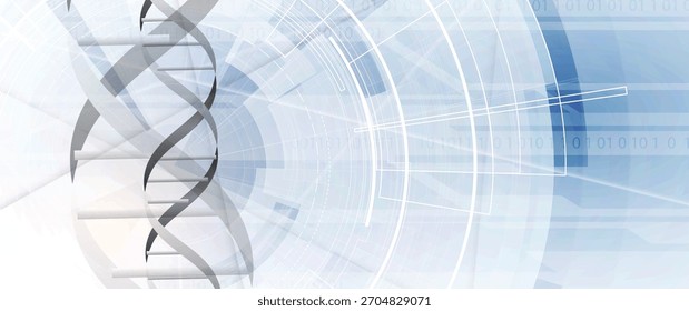 Diseño moderno de ADN, vías neuronales, hebras moleculares