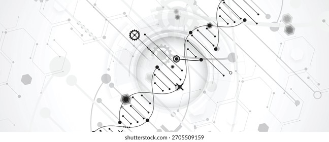 Modern dna design, neural pathways, molecular strands