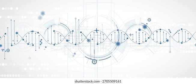 Modern dna design, neural pathways, molecular strands