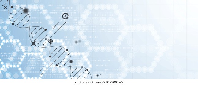 Design moderno de dna, vias neurais, linhas moleculares