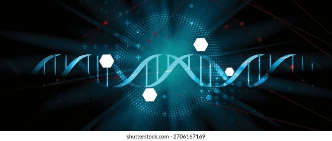 Modern dna design, neural pathways, molecular strands
