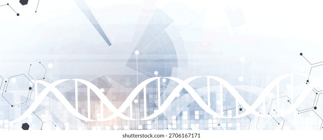 Diseño moderno de ADN, vías neuronales, hebras moleculares