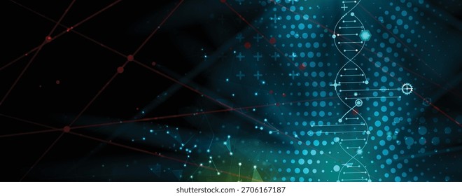 Modern dna design, neural pathways, molecular strands