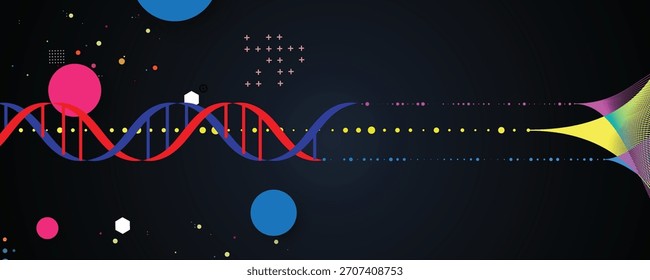 Modern dna design, neural pathways, molecular strands