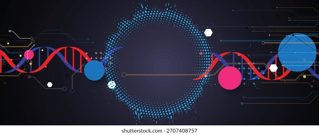 Modern dna design, neural pathways, molecular strands