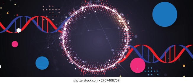 Modern dna design, neural pathways, molecular strands