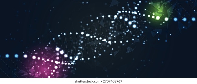 Modern dna design, neural pathways, molecular strands