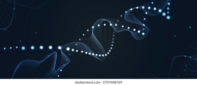 Modern dna design, neural pathways, molecular strands