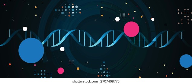Modern dna design, neural pathways, molecular strands