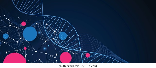 Modern dna design, neural pathways, molecular strands