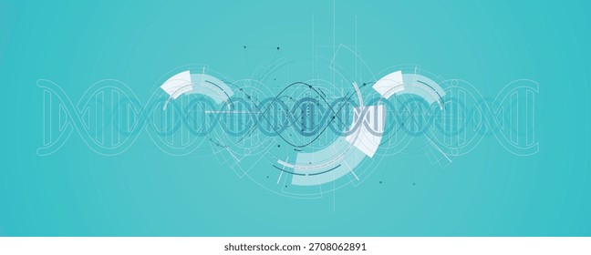 Modern dna design, neural pathways, molecular strands