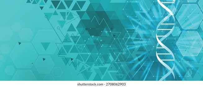 Diseño moderno de ADN, vías neuronales, hebras moleculares