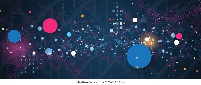 Diseño moderno de ADN, vías neuronales, hebras moleculares